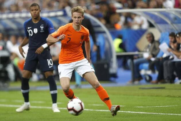 SAINT DENIS, 09-09-2018, Stadium Stade France , football, season 2018 2019, Nations League , France player Kylian Mbappe , Netherlands player Frenkie de Jong during the game France - Netherlands France - Netherlands  x2456931x