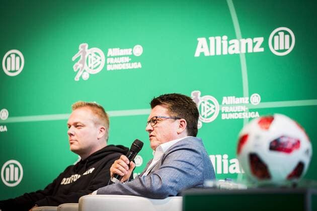 GER, Saisoneröffnung Allianz Frauen-Bundesliga 10.09.2018, Deutsches Fußballmuseum, Dortmund, GER, Saisoneröffnung Allianz Frauen-Bundesliga, DFL REGULATIONS PROHIBIT ANY USE OF PHOTOGRAPHS AS IMAGE SEQUENCES AND OR QUASI-VIDEO im Bild picture shows: Hubertus Hess-Grundwald (Praesident SV Werder Bremen), *** GER Season Opening Allianz Women Bundesliga 10 09 2018 German Football Museum Dortmund GER Season Opening Allianz Women Bundesliga DFL REGULATIONS PROHIBIT ANY USE OF PHOTOGRAPH AS IMAGE SEQUENCES AND OR QUASI VIDEO Pictured picture shows Hubertus Hess Grundwald President SV Werder Bremen nordphotox xRauch nph00251