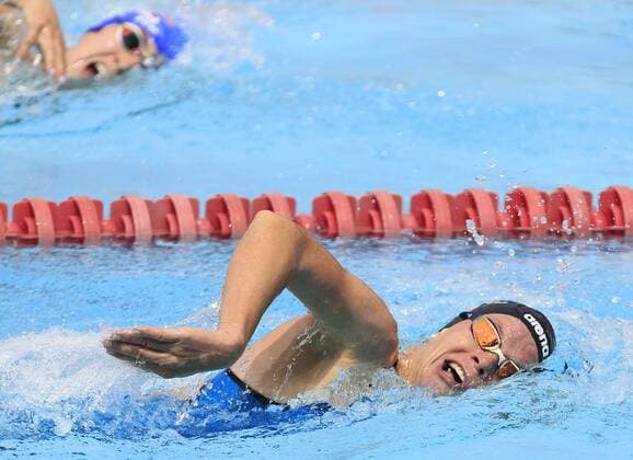 German swimmer Janine Kohlman competes in the women s singles swimming event during the Modern pentathlon moderner Fünfkampf World Championships, in Mexico City, Mexico, 10 September 2018. Modern Pentathlon World Championships in Mexico !ACHTUNG: NUR REDAKTIONELLE NUTZUNG!  Copyright: xMarioxGuzmanx MEX12 20180910-636722116342766169