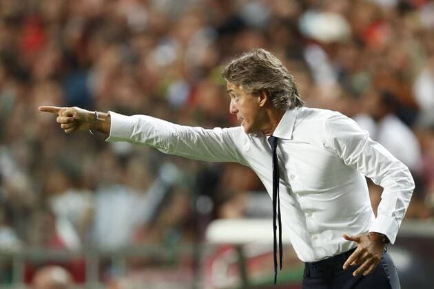 Fußball, Nations League, Portugal - Italien Italy coach Roberto Mancini during the UEFA Nations League A group 3 qualifying match between Portugal and Italy at Estadio La Luz on September 10, 2018 in Lisbon, Portugal UEFA Nations League A group 3 2018 2019 xVIxVIxImagesx xMauricexvanxSteenxIVx 12079783