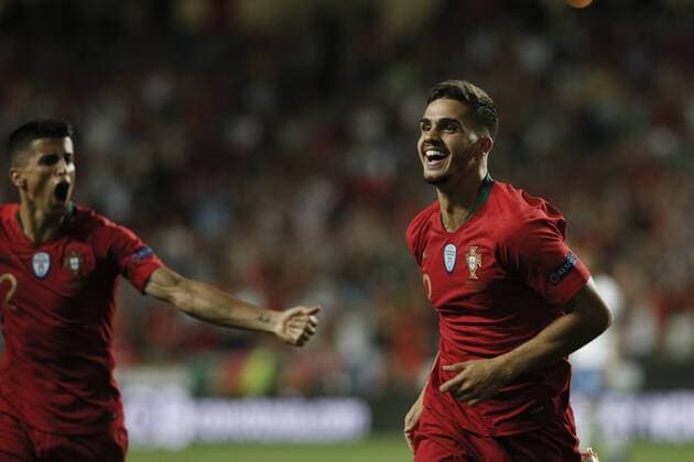 September 10, 2018 - Lisbon, Portugal - Andre Silva of Portugal and Sevilla celebrates his goal during the UEFA Nations League A group football match between Portugal and Italy, in Lisbon, on September 10, 2018. Portugal v Italy - UEFA Nations League A  - ZUMAn230 20180910_zaa_n230_330 Copyright: xCarlosxPalmax