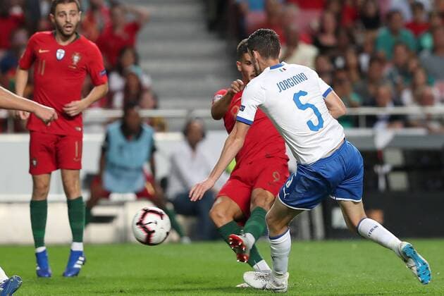 September 10, 2018 - Lisbon, Portugal - Portugal s forward Andre Silva shoots to score during the UEFA Nations League A group 3 football match Portugal vs Italy at the Luz stadium in Lisbon, Portugal on September 10, 2018. Portugal v Italy - UEFA Nations League A  - ZUMAn230 20180910_zaa_n230_202 Copyright: xPedroxFiuzax