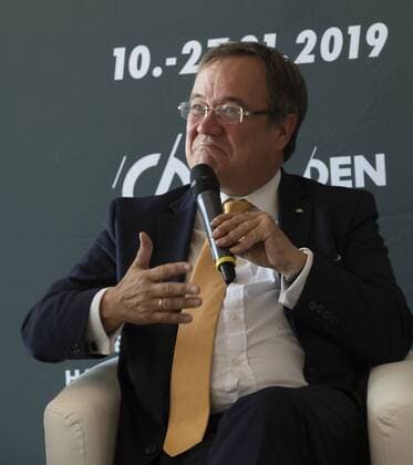 Press Conference Handball World Cup 2019 Sport and Olympic Museum Cologne Date 11 09 2018 Prime Minister Armin Laschet