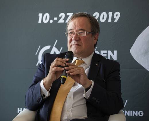 Press Conference Handball World Cup 2019 Sport and Olympic Museum Cologne Date 11 09 2018 Prime Minister Armin Laschet