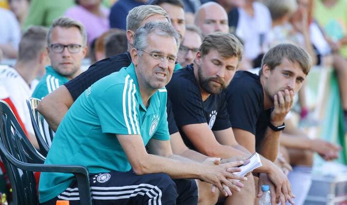 BAU football international match U 17 Germany vs Italy Michael Feichtenbeiner coach Germany DFB regulations prohibit any use of photographs as image sequences and or quasi video