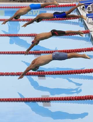 General view of the men s singles swimming event during the Modern Penthatlon World Championships, in Mexico City, Mexico, 11 September 2018. Modern Penthatlon World Championships in Mexico !ACHTUNG: NUR REDAKTIONELLE NUTZUNG!  Copyright: xMarioxGuzmanx MEX03 20180911-636722984976295240