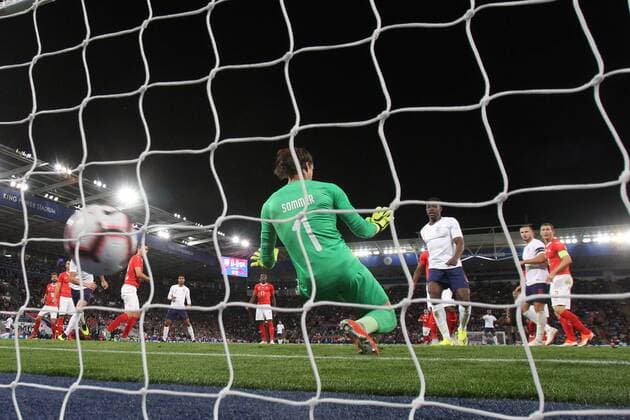 Fu?ball, Testspiel, England - Schweiz England v Switzerland International Friendly L?nderspiel Marcus Rashford of England scores his sides 1st goal during the International Friendly match at the King Power Stadium, Leicester Content Not Available For UK Newspapers Copyright: xPaulxChestertonx FIL-12259-0103
