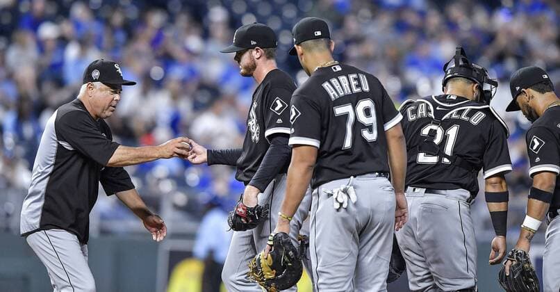 September 11, 2018 - Kansas City, MO, USA - Chicago White Sox starting pitcher Dylan Covey is relieved in the fifth inning against the Kansas City Royals on Tuesday, Sept. 11, 2018, at Kauffman Stadium in Kansas City, Mo. Chicago White Sox at Kansas City - ZUMAm67_ 20180911_zaf_m67_032 Copyright: xJohnxSleezerx