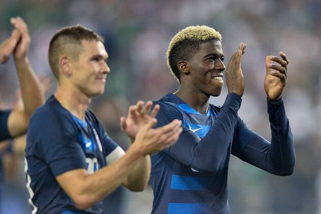 Sport Bilder des Tages September 11, 2018 - Nashville, Tennessee, United States - Nashville, TN - Tuesday September 11, 2018: The men s national teams of the United States (USA) and Mexico (MEX) played an International Friendly Länderspiel at Nissan Stadium. Gyasi Zardes - ZUMAt139 20180911_zaa_t139_179 Copyright: xJohnxToddx