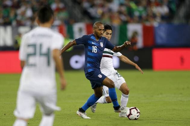 September 11, 2018 - Nashville, Tennessee, United States - Nashville, TN - Tuesday September 11, 2018: The men s national teams of the United States (USA) and Mexico (MEX) played an International Friendly Länderspiel at Nissan Stadium. Julian Green, Erick Aguirre - ZUMAt139 20180911_zaa_t139_145 Copyright: xJohnxDortonx