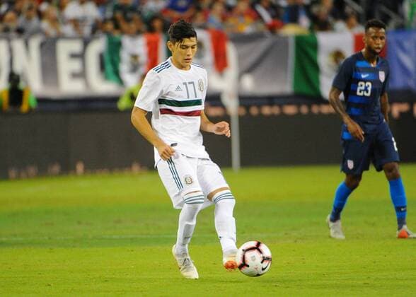 September 11, 2018: Mexico forward, Gerardo Arteaga (17), moves the ball down field, during the International Friendly Länderspiel match between Mexico and USA at Nissan Stadium in Nashville, TN. The US national team Nationalteam defeated Mexico, 1-0. CSM Soccer 2018: Mexico vs USA Sep 11 - ZUMAc04_ 20180911_zaf_c04_364 Copyright: xKevinxLangleyx