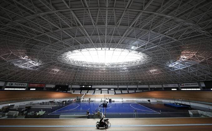 2020 Tokyo Olympics venue Photo taken Sept. 6, 2018, shows Izu Velodrome, a 2020 Summer Olympics and Paralympics venue for cycling in Izu, Shizuoka Prefecture. 