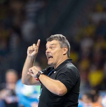 Germany Baden-Württemberg Mannheim 12 09 2018 Handball Velux EHF Champions League Men Season 2018 2019 Rhein Neckar Löwen orange ESP Barcelona Lassa neongelb v l Manager Xavier Pascual FC Barcelona Sport Rhein Neckar Löwen ESP Barca Lassa