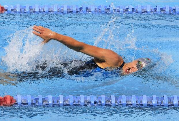 Belorussian Anastasiya Propenko participates in the women s individual swimming final during the Modern pentathlon moderner Fünfkampf World Championships, in Mexico City, Mexico, 12 September 2018. Modern Pentathlon World Championships in Mexico City !ACHTUNG: NUR REDAKTIONELLE NUTZUNG!  Copyright: xMarioxGuzmanx MEX07 20180912-636723791561645198