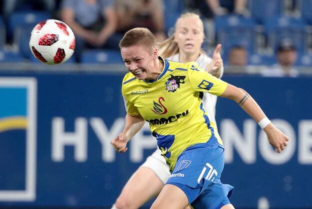 SOCCER - UEFA WCL, St.Poelten vs PSG ST.POELTEN,AUSTRIA,12.SEP.18 - WOMEN SOCCER - UEFA Champions League, ladies, round of 32, SKN Sankt Poelten vs Paris Saint-Germain. Image shows Valentina Schwarzlmueller (St.Poelten). GEPAxpictures xWalterxLuger