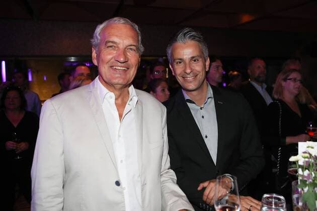 TENNIS - ITF, Davis Cup, AUT vs AUS GRAZ,AUSTRIA,12.SEP.18 - TENNIS - ITF, Davis Cup, Austria vs Australia, preview, Davis Cup Night. Image shows vice president Rudolf Horn (OETV) and Kurt Hohensinner (Graz). GEPAxpictures xChristianxWalgram