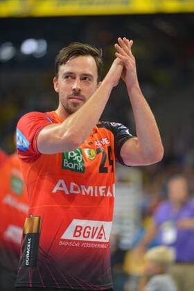 EHF Championsleague12 09 2018 Rhein Neckar Löwen vs FC Barcelona Lions victory The pack celebrates Patrick Groetzki 24 RNL ksp,ks-pressefoto