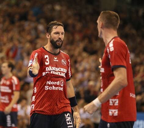 Photo Tobias Karlsson Flensburg at the knock off mkit Holger Glandorf Handball Men 1 Bundesliga on Thu 08 09 2018 Flensburg THW Kiel 26 24