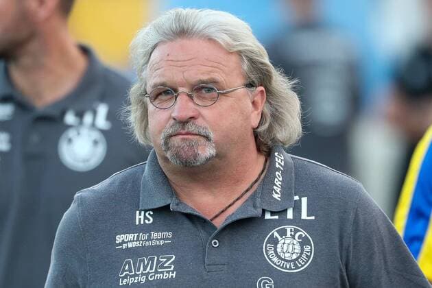 Leipzig 12 09 2018 Bruno Plache Sadion Soccer Men Regionalliga Nordost 7 Matchday 1 FC Lokomotiv Leipzig FC Rot Weiss Erfurt Picture Coach Heiko Scholz Lok