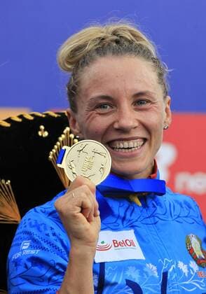 Belarusian Anastasiya Propenko celebrates after win the first place in the women s individual category of the Modern pentathlon moderner Fünfkampf World Championships, in Mexico City, Mexico, 12 September 2018. Modern Pentathlon World Championships in Mexico City !ACHTUNG: NUR REDAKTIONELLE NUTZUNG!  Copyright: xMarioxGuzmanx MEX47 20180913-636724023069662458