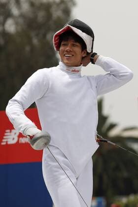 Jin Hwa Jung of Korea celebrates after scoring against Yuriy Fedechko of Ukraine, during the individual men s fencing final, during the World Modern pentathlon moderner Fünfkampf Championships, in Mexico City, Mexico, 13 September 2018. EPA Jose Mendez World Modern Pentathlon Championships in Mexico !ACHTUNG: NUR REDAKTIONELLE NUTZUNG!  Copyright: xJosexMendezx MEX21 20180913-636724759687775815