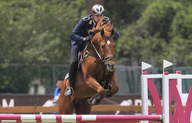 German Alexander Nobis particpates in the individual men s equestrian jump final during the World Modern pentathlon moderner Fünfkampf Championships, in Mexico City, Mexico, 13 September 2018. World Modern Pentathlon Championships in Mexico !ACHTUNG: NUR REDAKTIONELLE NUTZUNG!  Copyright: xMarioxGuzmanx MEX27 20180913-636724787193088699