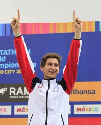British James Cooke jubilates the wictory in the individual men s equestrian jump final during the World Modern pentathlon moderner Fünfkampf Championships, in Mexico City, Mexico, 13 September 2018. World Modern Pentathlon Championships in Mexico !ACHTUNG: NUR REDAKTIONELLE NUTZUNG!  Copyright: xMarioxGuzmanx MEX36 20180914-636724837400406594