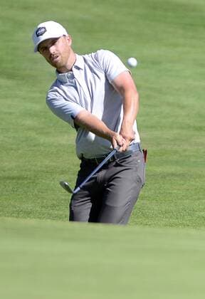 September 13, 2018 - Albuquerque, NEW MEXICO, U.S. - 091318 .Sam Saunders,<cq>,hits the ball shot in the Final Round of the New Mexico Open held at Sandia Golf Course .Photographed on Thursday September 13, 2018 Journal News - September 13, 2018 - ZUMAab1_ 85445266st Copyright: xAdolphexPierre-Louisx