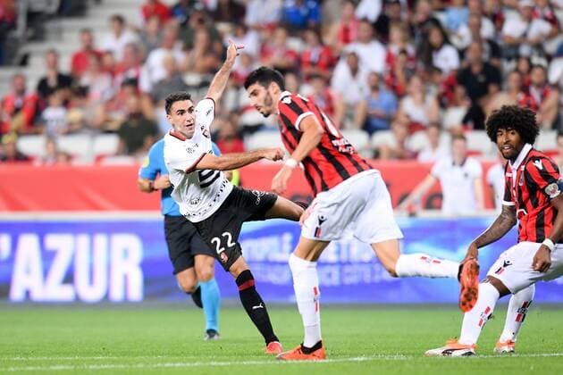 22 ROMAIN DEL CASTILLO (REN) - BUT FOOTBALL : Nice vs Rennes - Ligue 1 Conforama - 14 09 2018 FEP Panoramic 