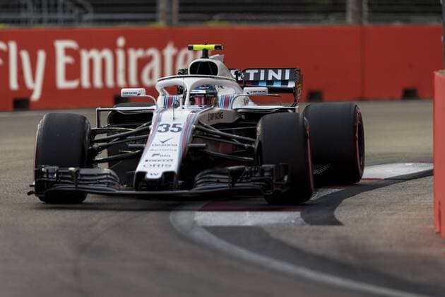 15th September 2018, Marina Bay Street Circuit, Singapore; Formula One Grand Prix of Singapore, Qualification; Williams Martini driver Sergey Sirotkin  ActionPlus12062392 StephenxBlackberry