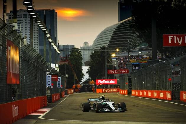Motorsports: FIA Formula One World Championship WM Weltmeisterschaft 2018, Grand Prix of Singapore, 77 Valtteri Bottas (FIN, Mercedes AMG Petronas Motorsport), Singapore Singapore