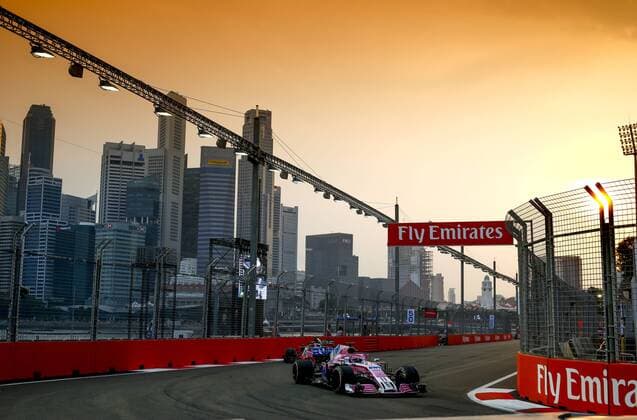 Motorsports: FIA Formula One World Championship WM Weltmeisterschaft 2018, Grand Prix of Singapore, 11 Sergio Perez (MEX, Racing Point Force India F1 Team), Singapore Singapore