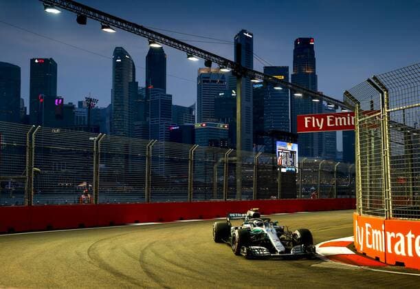 Motorsports: FIA Formula One World Championship WM Weltmeisterschaft 2018, Grand Prix of Singapore, 77 Valtteri Bottas (FIN, Mercedes AMG Petronas Motorsport), Singapore Singapore