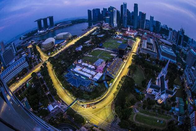 Motorsports: FIA Formula One World Championship WM Weltmeisterschaft 2018, Grand Prix of Singapore, general view of the track Singapore Singapore