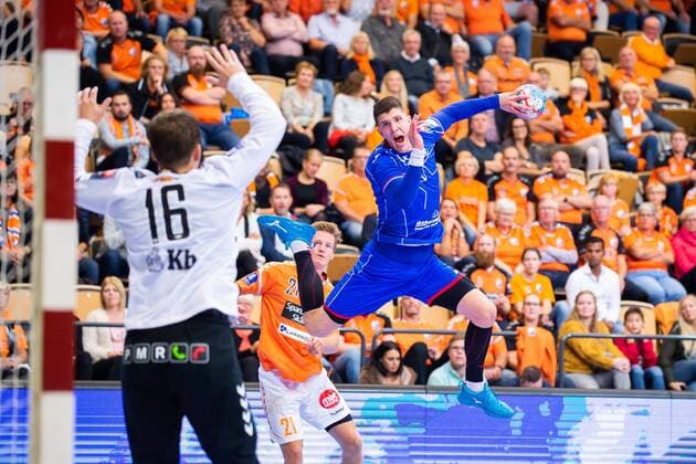 180915 Meshkov Darko Djukic during the Champions League match between Kristianstad and Meshkov Brest on September 15, 2018 in Kristianstad  Copyright: AvdoxBilkanovic BB180915AB036