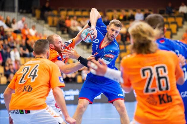 180915 Meshkov Alexander Shkurinskiy during the Champions League match between Kristianstad and Meshkov Brest on September 15, 2018 in Kristianstad  Copyright: AvdoxBilkanovic BB180915AB039
