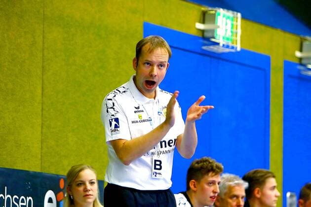 Coach Jan Gorr Coburg Handball 2 League 2018 19 EHV Aue HSC 2000 Coburg 25 33 at 15 9 2018 EHV Aue HSC 2000 Coburg
