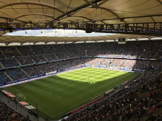 Overview of the Hamburg Volksparkstadion during the match HSV 1 FC Heidenheim 15 09 2018