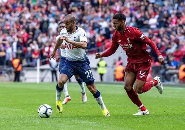 Lucas Moura of Tottenham Hotspur during the Premier League match between Tottenham Hotspur and Liverpool at Wembley Stadium, London, England on 15 September 2018. Copyright: xLiamxMcAvoyx 21020124