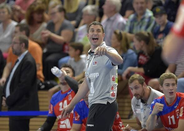 16 09 2018 Handball 2 Bundesliga HC Elbflorenz Dresden HBW Balingen Weilstetten Balingen coach Jens Bürkle c