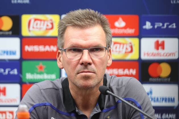 Club s assistant coach Rudi Cossey pictured during a press conference PK Pressekonferenz of Belgian soccer team Club Brugge KV, Monday 17 September 2018 in Brugge. Tomorrow Club will meet German club Borussia Dortmund on day one of the UEFA Champions League, in group A. BRUNOxFAHY  x05428151x