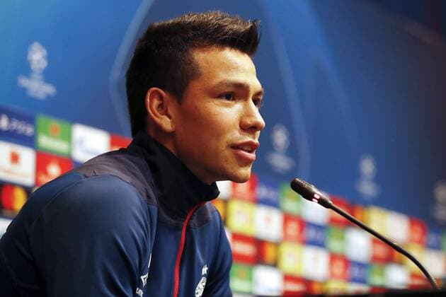 Hirving Lozano of PSV, during a training session prior to the UEFA Champions League group B match between FC Barcelona Barca and PSV Eindhoven at the Camp Nou stadium on September 17, 2018 in Barcelona, Spain. UEFA Champions League 2018 2019 xVIxVIxImagesx xMauricexvanxSteenxIVx 12152689