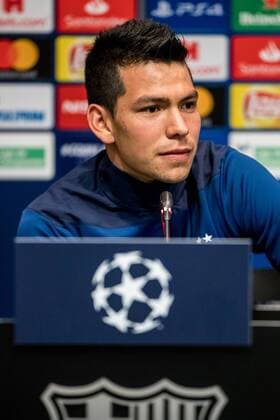 BARCELONA - press conference PK Pressekonferenz PSV in Barcelona , Football , Season 2018 2019 , Champions League , Camp Nou , 17-09-2018 , Hirving Lozano Player of PSV during the press conference -  x2472703x