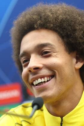 Dortmund s Axel Witsel pictured during a press conference PK Pressekonferenz of German soccer club Borussia Dortmund, Monday 17 September 2018 in Brugge. Tomorrow Dortmund will meet Belgian team Club Brugge KV on day one of the UEFA Champions League, in group A. BRUNOxFAHY  x05428276x