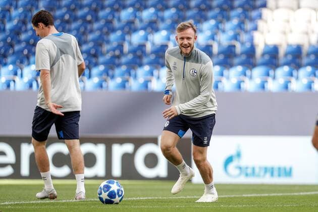 17 09 2018 Football Season 2018 2019 Champions League Final Formation FC Schalke 04 Cedric Teuchert FC Schalke 04 Gelsenkirchen Veltins Arena NRW Germany