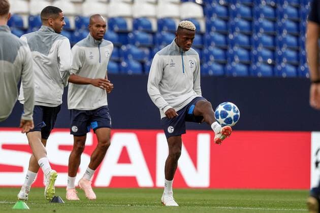 17 09 2018 Football Season 2018 2019 Champions League Final Formation FC Schalke 04 Hamza Mendyl FC Schalke 04 Gelsenkirchen Veltins Arena NRW Germany
