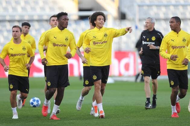 Dortmund s Axel Witsel pictured during a training session of German soccer club Borussia Dortmund, Monday 17 September 2018 in Brugge. Tomorrow Dortmund will meet Belgian team Club Brugge KV on day one of the UEFA Champions League, in group A. BRUNOxFAHY  x05428322x