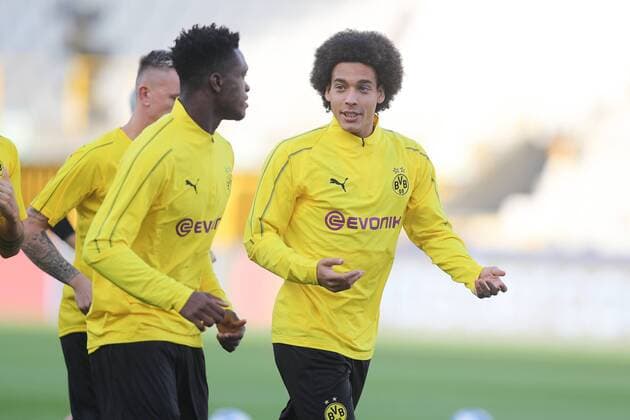 Dortmund s Axel Witsel pictured during a training session of German soccer club Borussia Dortmund, Monday 17 September 2018 in Brugge. Tomorrow Dortmund will meet Belgian team Club Brugge KV on day one of the UEFA Champions League, in group A. BRUNOxFAHY  x05428323x