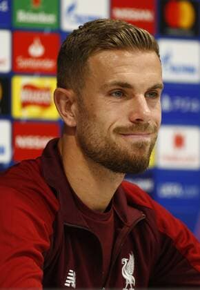 17th September 2018, Anfield, Liverpool, England; UEFA Champions League football, Liverpool versus Paris St Germain, ; Jordan Henderson of Liverpool speaking to the media at Anfield during today s press conference PK Pressekonferenz ahead of tomorrow s Champions League match against Paris Saint-Germain  ActionPlus12063468 AlanxMartin