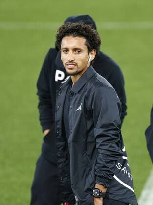 17th September 2018, Anfield, Liverpool, England; UEFA Champions League football, Liverpool versus Paris St Germain, open training session; Marcos Marquinhos of Paris Saint-Germain during tonight s pitch inspection at Anfield ahead of tomorrow s Champions League match against Liverpool  ActionPlus12063494 AlanxMartin